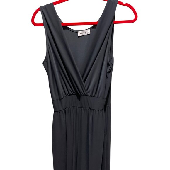 Gilli Sleeveless V-Neck Jumpsuit In Charcoal Gray Womens Jumper Size M - Picture 2 of 7
